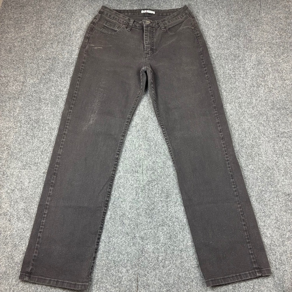 Riders by Lee Womens Relaxed Fit Straight Leg Jeans Faded Black Size 8M 0569